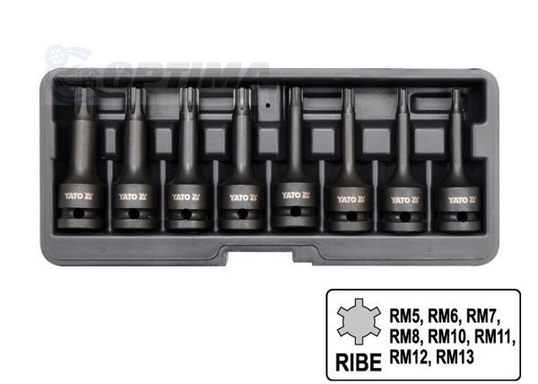 Yato Zestaw udarowych kluczy trzpieniowy ribe YT-1068