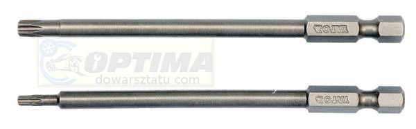 YATO Końcówki wkrętakowe 1/4, 2 szt - torx security: t10x100mm; t25x100mm YT-049 (YT-0490)