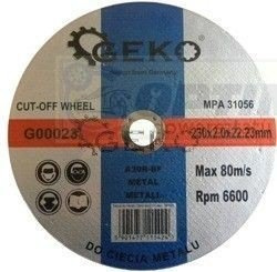Geko TARCZA DO CIĘCIA METALU G00023