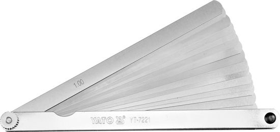 YATO Szczelinomierz 200 mm, 17 listków, 0,02-1 mm YT-7221