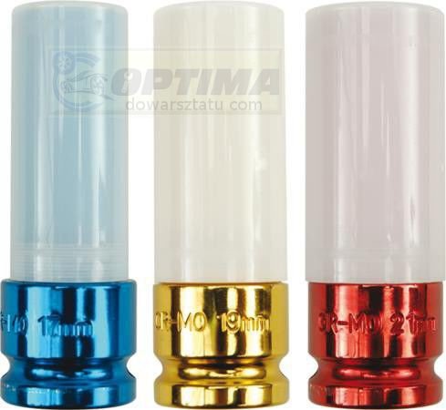 Yato zestaw nasadek udarowe do felg aluminiowych, kpl 17, 19, 21 mm YT-1056