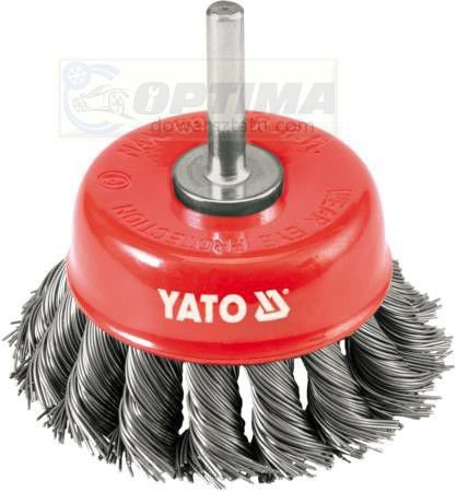 Yato Szczotka czołowa z trzpieniem, drut splatany YT-4752
