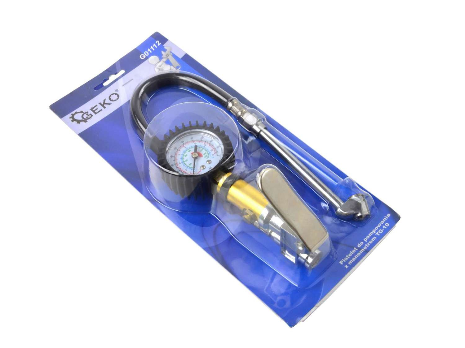 Pistolet do pompowania kół z manometrem 15BAR GEKO