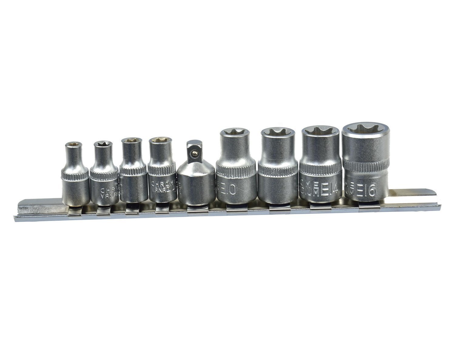 Zestaw nasadek Torx e5-e16 1/4-3/8 9szt