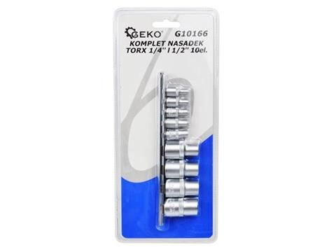 Geko Klucze Nasadowe Nasadki E Torx E4-E16 1/2 1/4