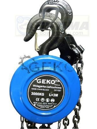 GEKO Wciągarka łańcuchowa 3000 kg x 3,0m G01097 G01097