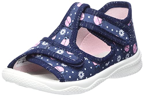 Superfit Polly kapcie domowe, niebieskie / wielokolorowe 8040, 25 EU, Niebieski, wielokolorowy 8040, 25 EU