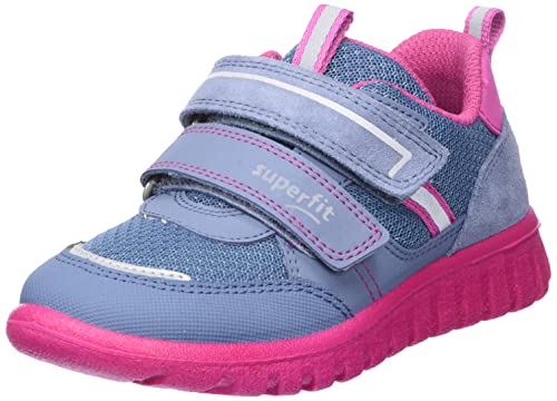 Superfit Dziewczęce Sport7 Mini Sneakersy, Niebieski różowy 8020, 21 EU