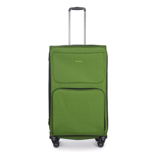 Stratic Bendigo Light Plus 4-rolkowa walizka na kółkach, 84 cm, kieszeń na laptopa, zielony, 84 cm, L Długi