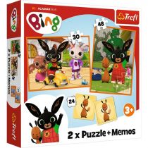 Puzzle 2w1 30+48 el. Bing z przyjaciółmi + Memos Trefl