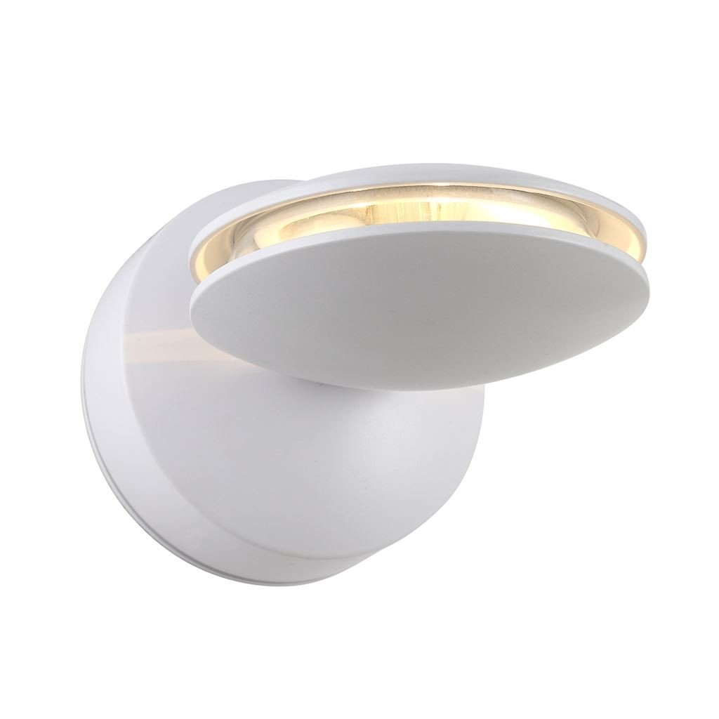 Milagro Kinkiet LAMPA ścienna TORCH ML3731 metalowa OPRAWA okrągła LED 6W minimalistyczna biała ML3731