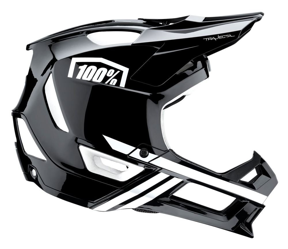 100% Kask full face, Trajecta, czarno-biały, rozmiar XL