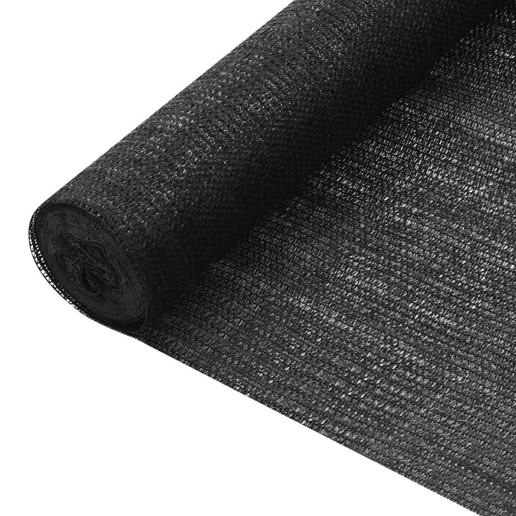 vidaXL Siatka cieniująca, czarna, 2x25 m, HDPE, 75 g/m 149330