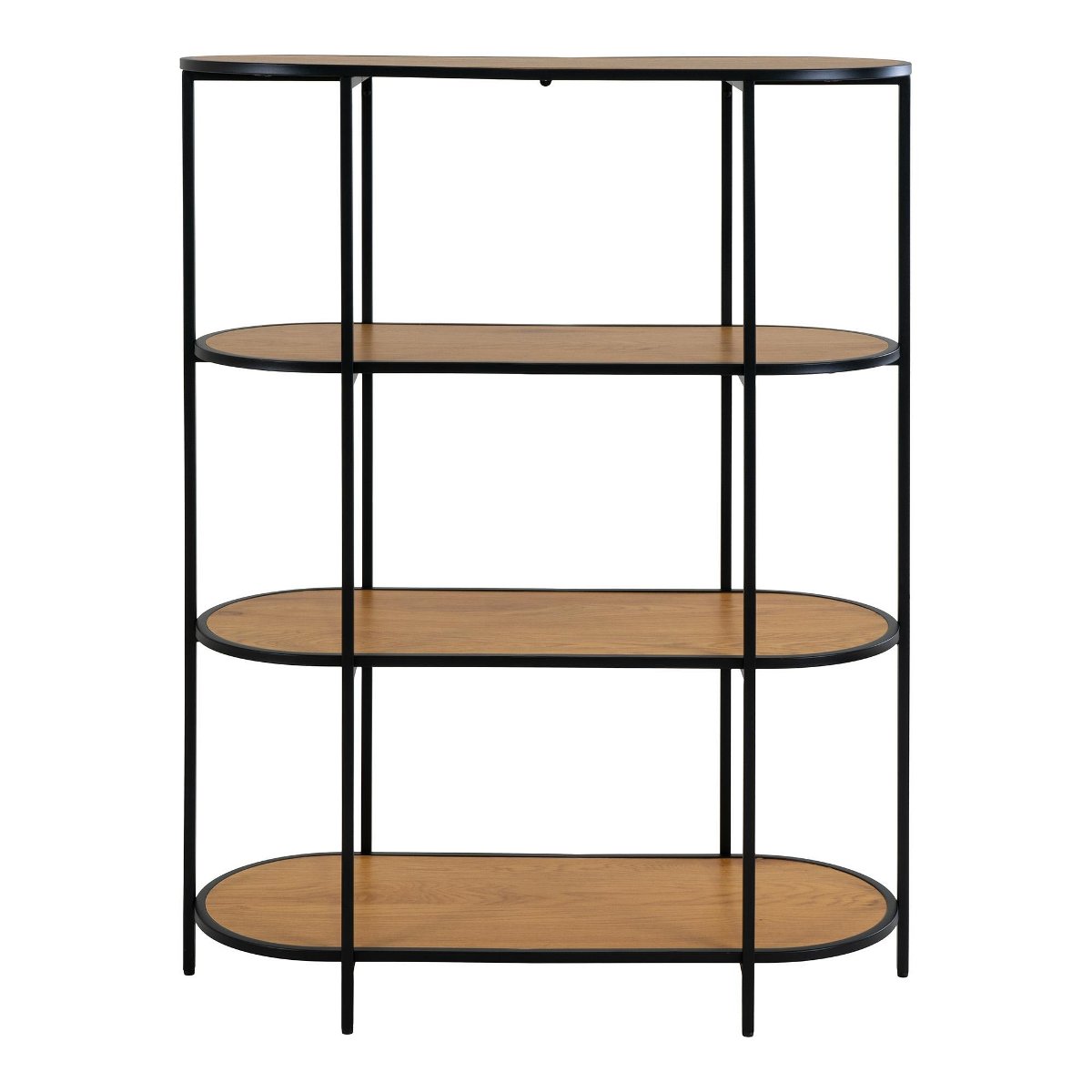 Czarny regał w dekorze dębu 36x111 cm Vita – House Nordic