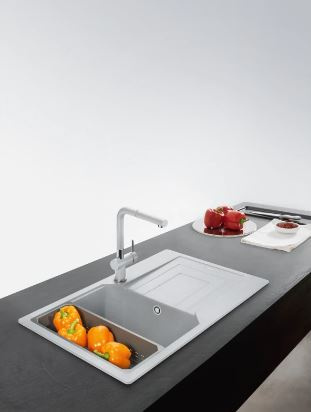 Franke Urban UBG 611-78 GSC Zlewozmywak granitowy jednokomorowy 78x50 cm biały polarny 114.0687.272