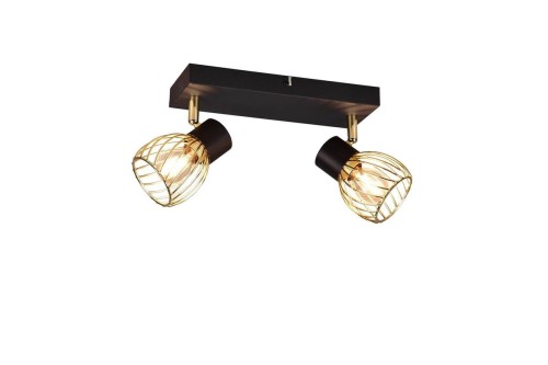 Ardon lampa sufitowa  spot) 2-punktowa czarna/złota R81382080