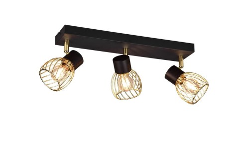 Ardon lampa sufitowa  spot) 3-punktowa czarna/złota R81383080