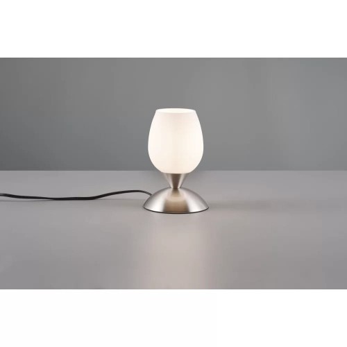 Cup II lampa stołowa 1-punktowa nikiel/biała R59441007
