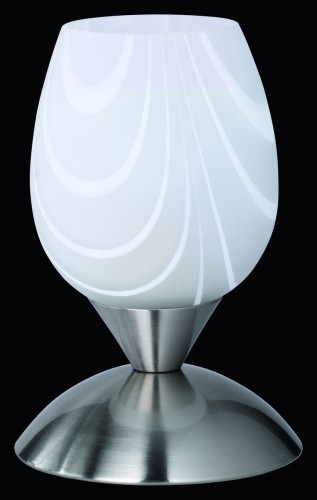 Cup II lampa stołowa 1-punktowa nikiel/biała R59441001