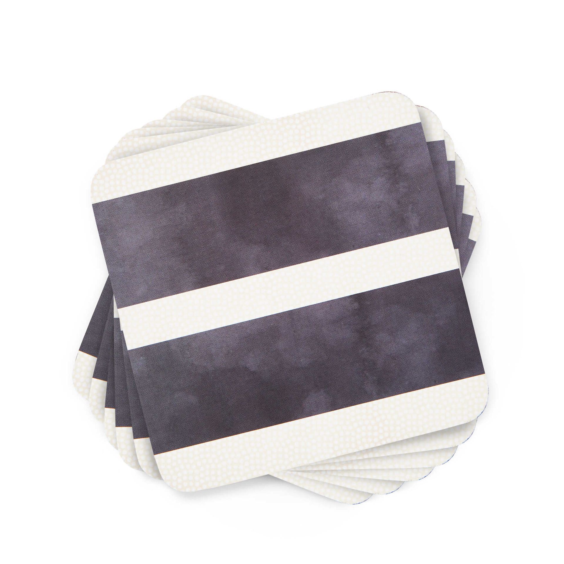 PODKŁADKI KORKOWE PIMPERNEL Mono Stripe - MAŁE- Komplet 6 szt.