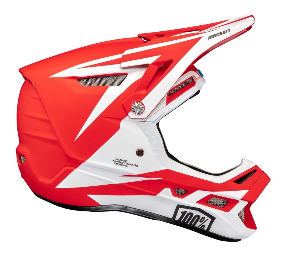 100%, Kask rowerowy, AIRCRAFT COMPOSITE, czerwony, rozmiar S (55-56 cm)