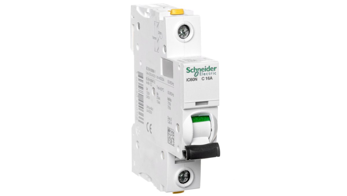 Schneider Electric WYŁACZNIK Wyłącznik nadprądowy iC60N 1P 16A C A9F04116