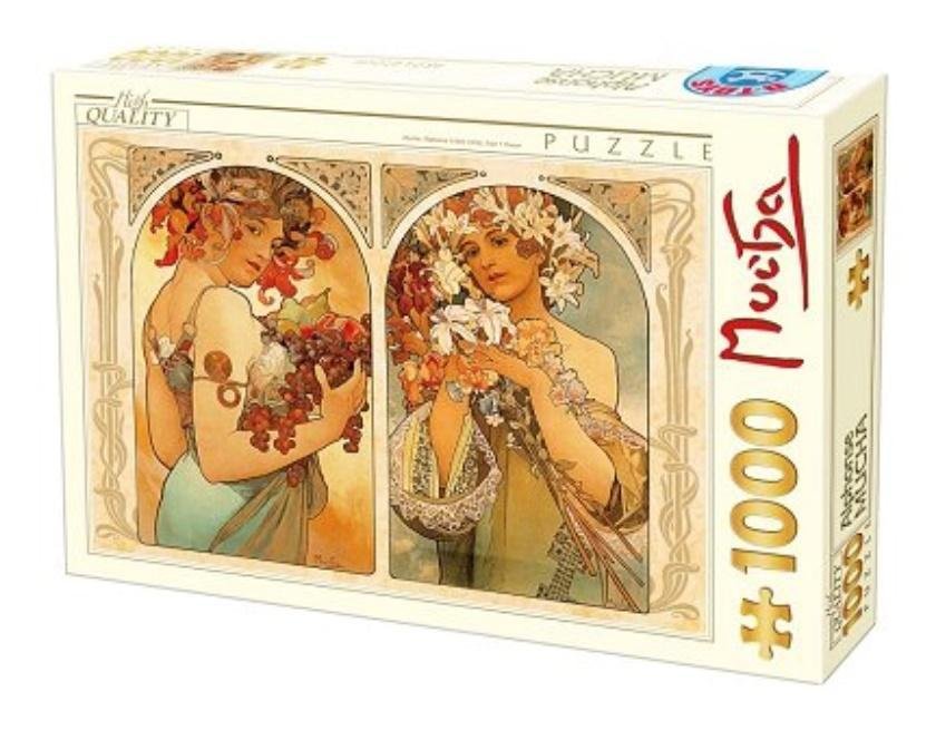 D-Toys Puzzle 1000 Alfons Mucha, Owoc i kwiat -