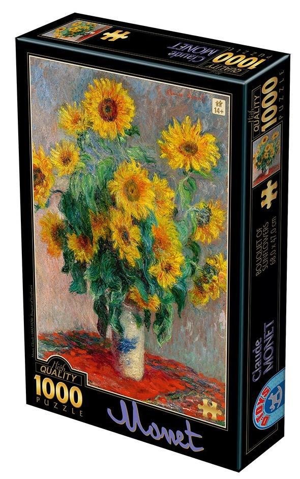 D-Toys Puzzle 1000 Claude Monet, Bukiet słoneczników -