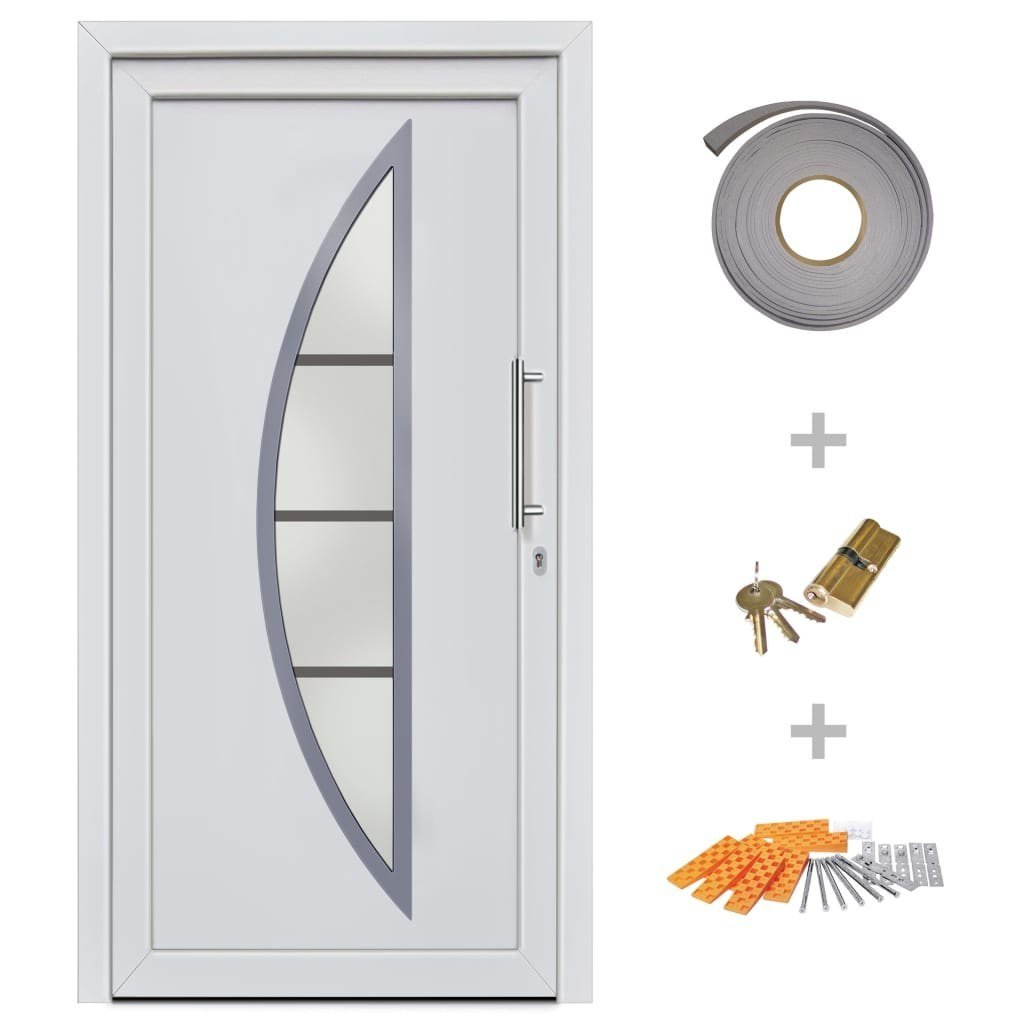 Drzwi wejściowe zewnętrzne, białe, 108 x 208 cm 279210 VIDAXL