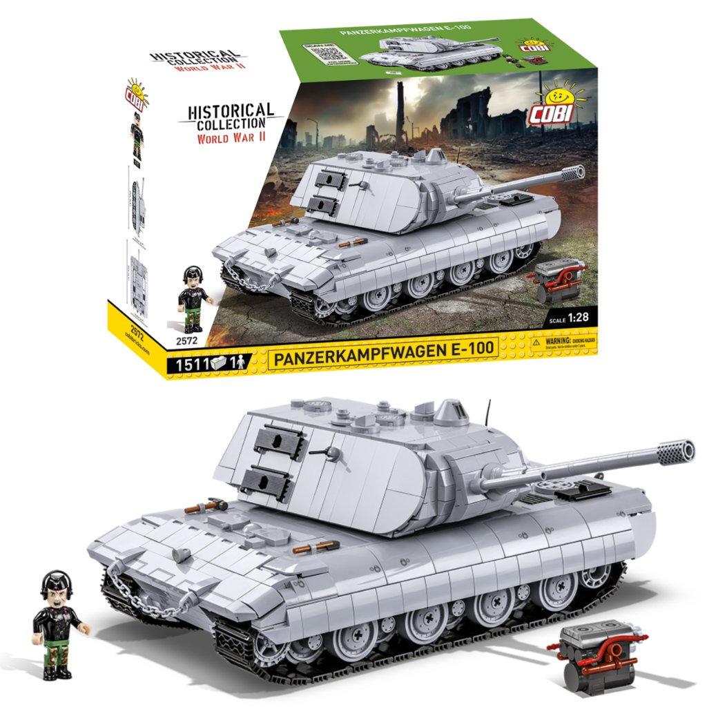 KLOCKI COBI 2572 Czołg Panzerkampfwagen E-100 HC WW2 1511 El.