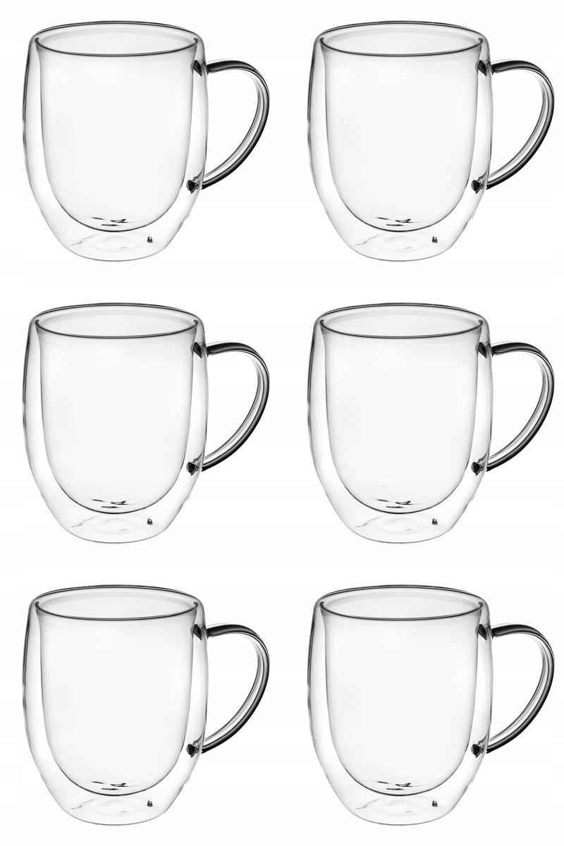 SZKLANKA KUBEK z podwójną ścianką 6 x 340 ml DUO