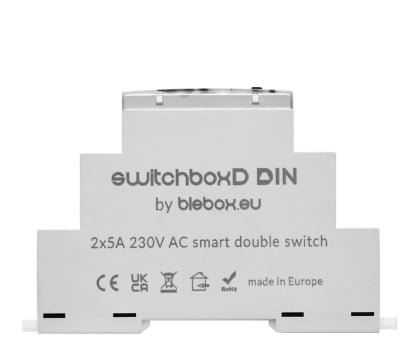 Фото - Інше для охорони BleBox SwitchBoxD DIN - przekaźnik 2-kanałowy 230 V WiFi - aplikacja Andro
