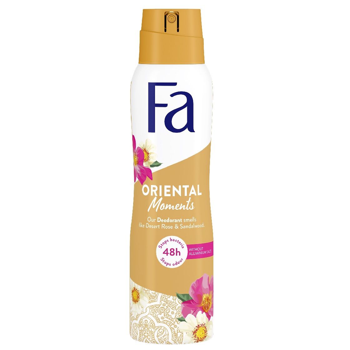 FA Oriental Moments dezodorant w sprayu o zapachu Róży Pustynnej i Drzewa Sandałowego 150ml