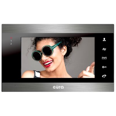 Eura-Tech Monitor VDA-01C5 czarny LCD 7'' AHD pamięć obrazów VDA-01C5