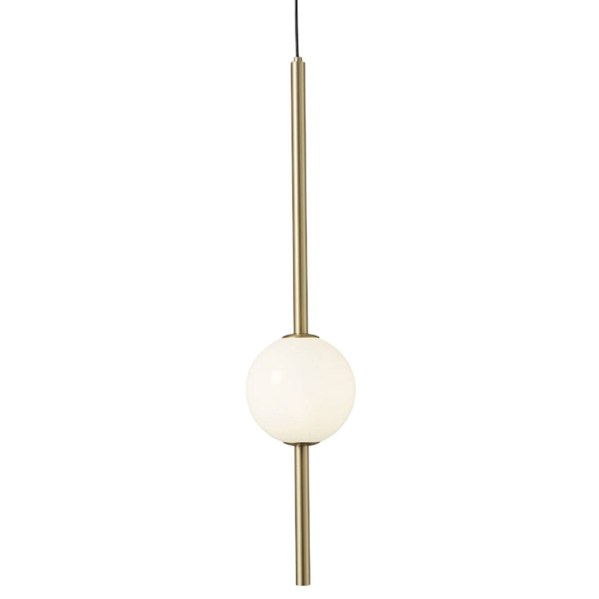 Lampa wisząca Melkita CGMELKIT Copel LED 8W 3000K do salonu ball kula biała mosiądz