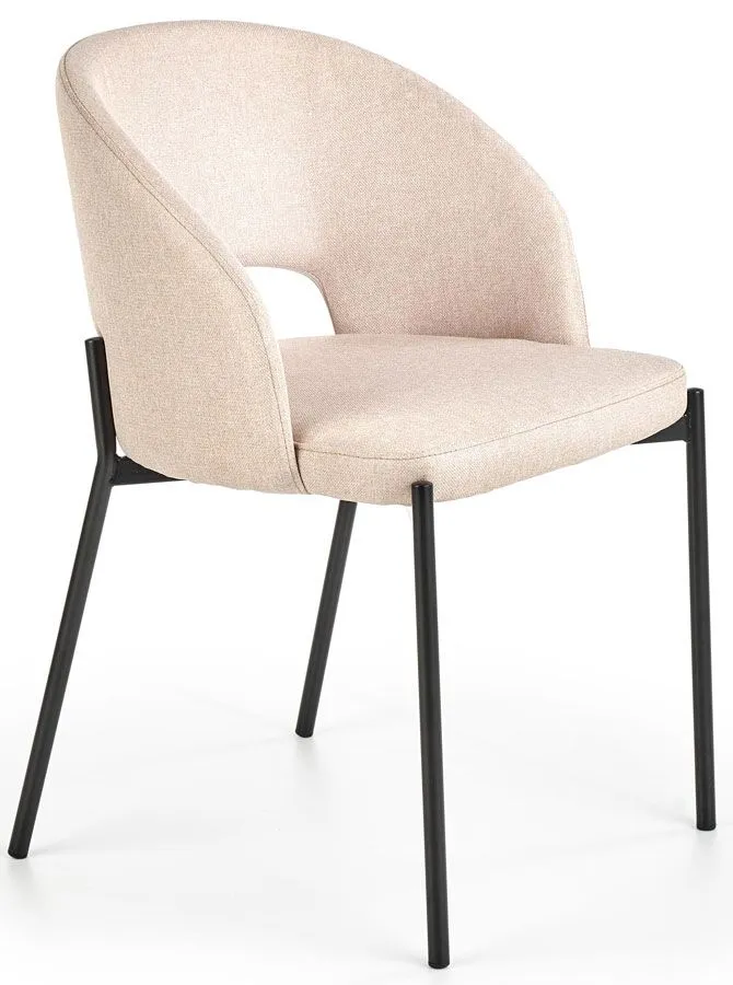 Beżowe tapicerowane krzesło M9-N03