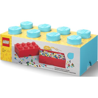 Lego POJEMNIK NA KLOCKI ZABAWKI I INNE KLOCEK 8 WYPUSTEK LAZUROWY 4004