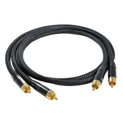 Melodika MD2RD05 Black Edition Kabel 2xRCA 2x RCA kierunkowy Purple Rain Black Edition 0,5m MELO-MD2RD05