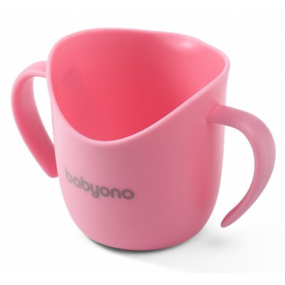 Babyono Ergonomiczny kubek treningowy Flow różowy 120 ml
