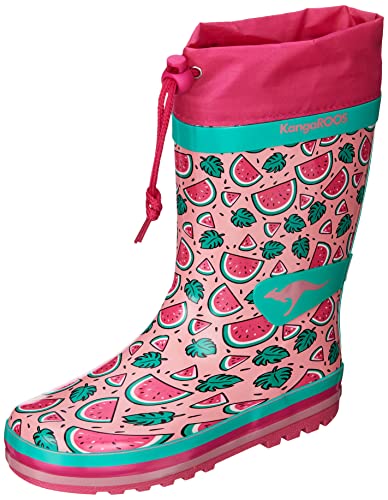 KangaROOS Dziewczęce kalosze K-summerrain, Daisy Pink Melon, 26 EU