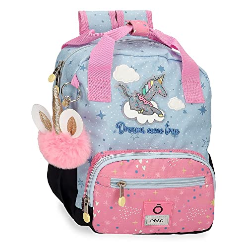 Enso Dreams Come True Plecak Przedszkole z wózkiem Wielobarwny 23x28x10 cms Poliester, Wielobarwny, Mochila Preescolar con Carro, Plecak przedszkolny z wózkiem