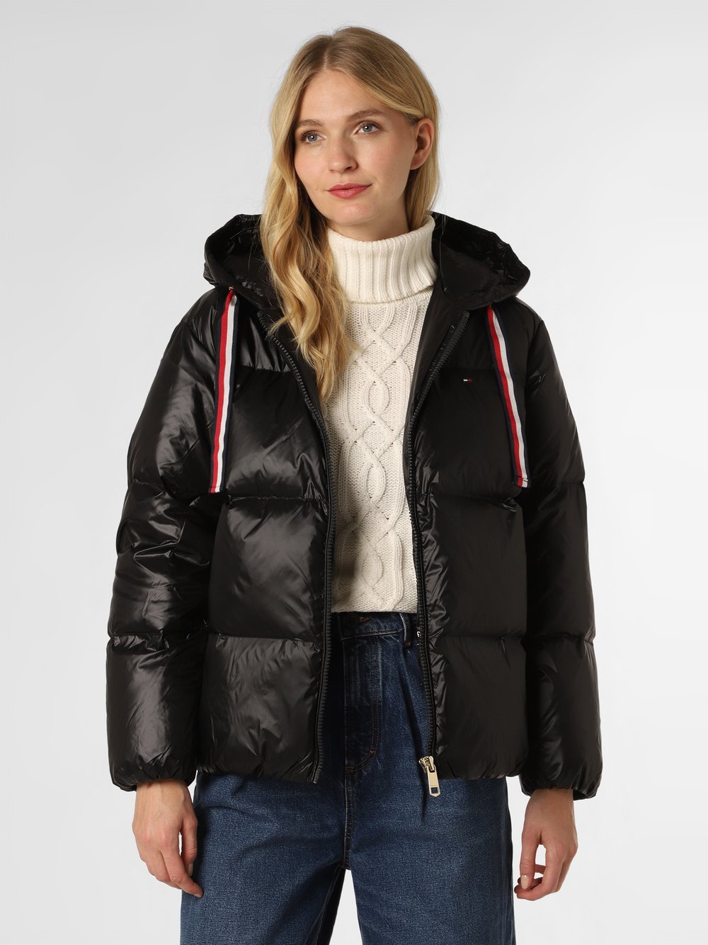 Tommy Hilfiger - Damska kurtka puchowa, czarny