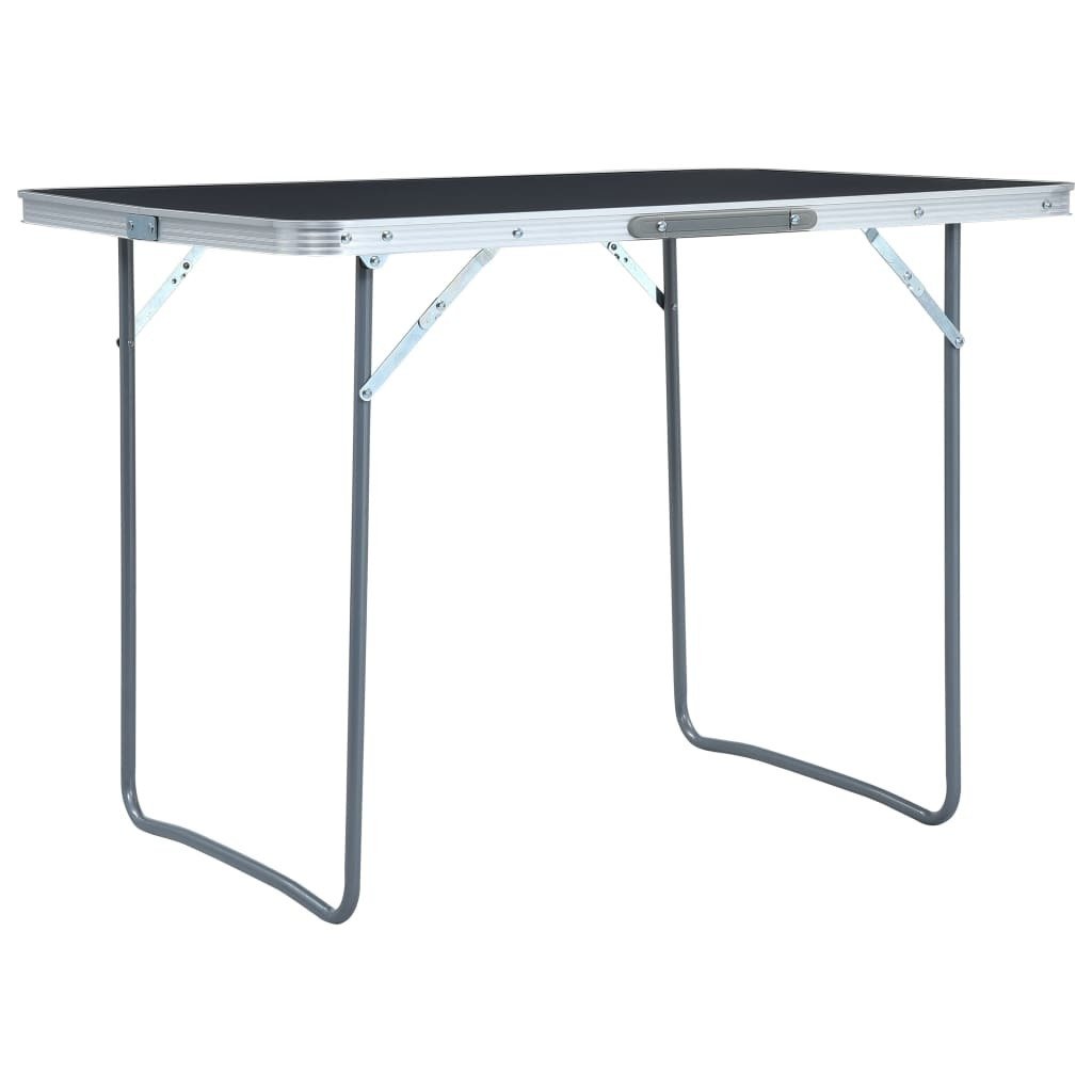 VidaXL Składany stolik turystyczny, szary, aluminiowy, 120 x 60 cm 48173 VidaXL