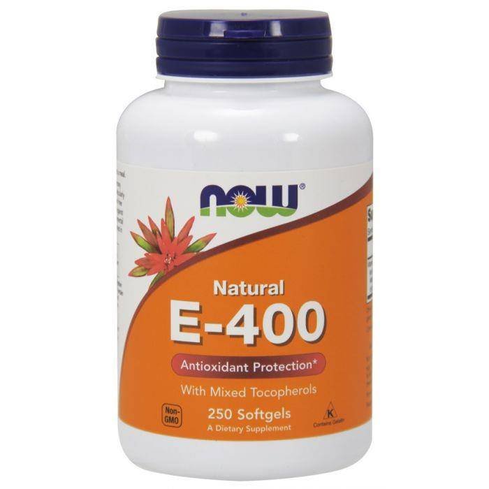 Now Foods Witamina E 400 IU (250 kaps.)