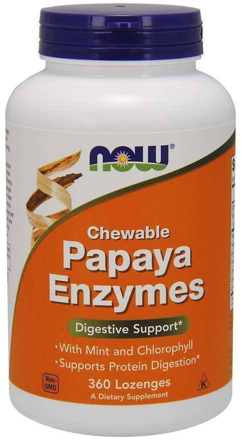 Now® Foods NOW Papaya Enzymes, naturalne enzymy trawienne, 360 pastylek do ssania