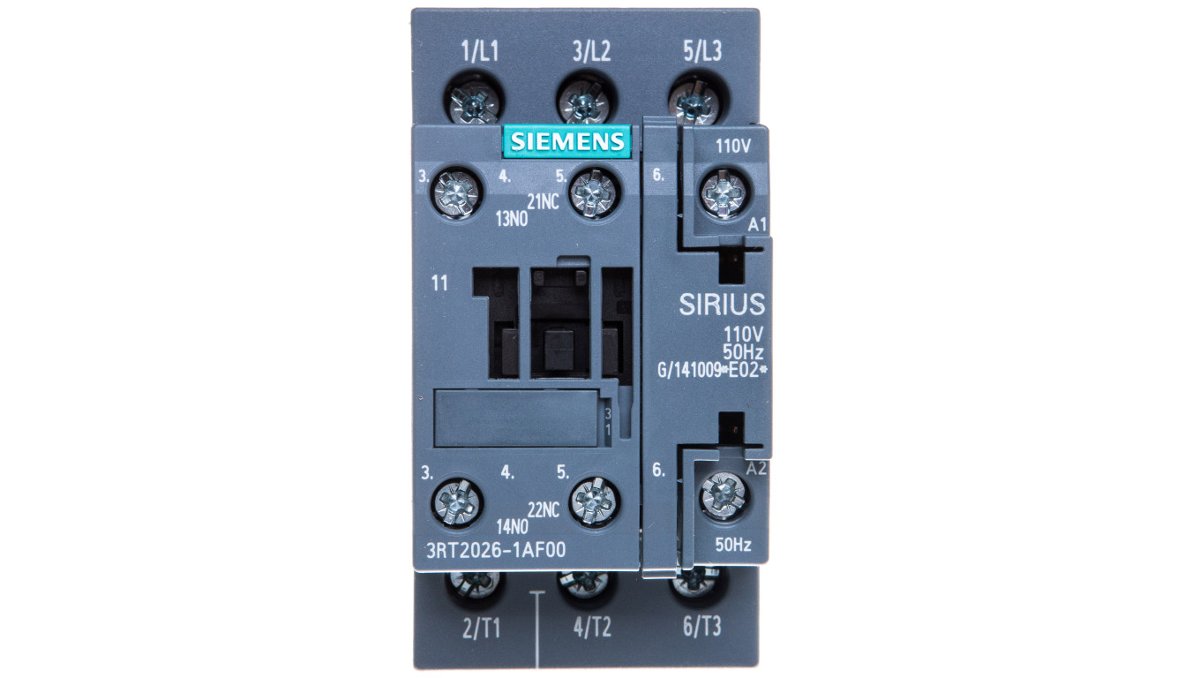 Siemens Stycznik mocy 25A 3P 110V AC 1Z 1R S0 3RT2026-1AF00 3RT2026-1AF00