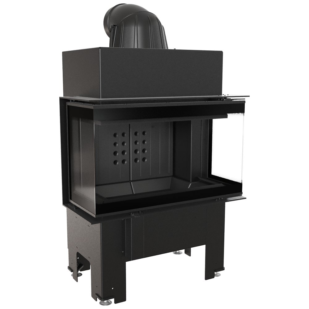 Kominek powietrzny stalowy NBC lewy 7 kW Black