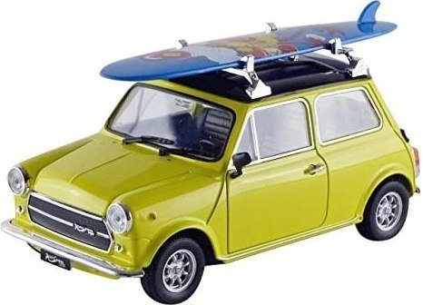 Welly, MINI Cooper 1300 z deską SURFING metal 1:24