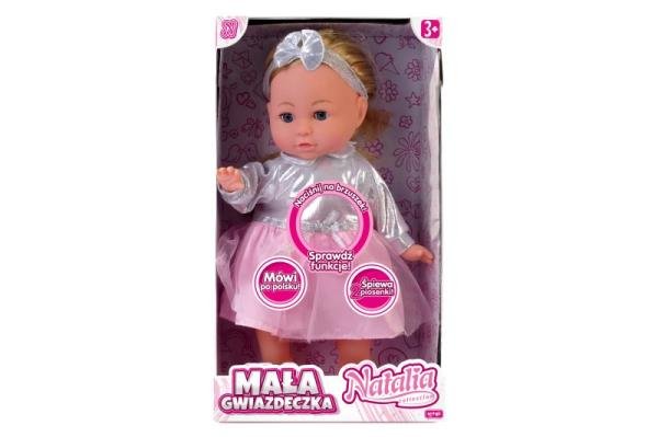 Artyk Lalka Natalia gwiazdeczka w srebrnej bluzce 36cm -