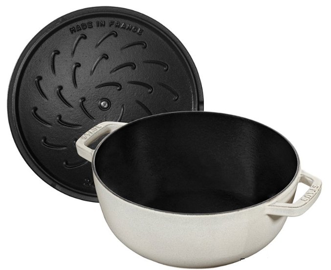 Staub Garnek żeliwny okrągły snowflake Cocotte Special 3,6 L biały 40506-548-0